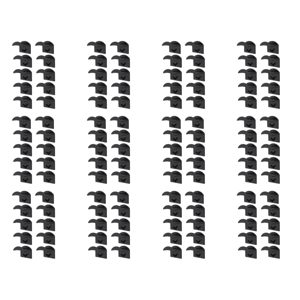 Ganchos adhesivos para sombreros 10 para pared (paquete) - Percheros para gorras de béisbol color negro