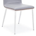 thumbnail image 2 of Armen Living Crystal Modern Faux Leather Dining Chair in Gray (Set of 2), 2 of 5