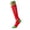 #06 Red 【Mix, Match & Rotate: Stock Up on Daily Colors】, variant on 2 Pairs Socks for Men Knee High Style Contrast Trim Stretchy Reinforced Heel & Toe Sports Socks for Cycling Fitness | TruBelle,Black L
