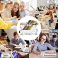 thumbnail image 6 of Watercolor Turtle Waterweed 2 Pack Pencil Pouch for 3 Ring Binder Smooth Zipper Folders with Pockets Clear Window Pencil Case, 6 of 6