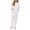 White, variant on ZHOGXU Womens Winter Warm Pajama Sets Hoodie Long Sleeve Top With Pocket And Long Pant 2PCS Loungewear Loose Casual,Khaki,L