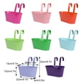 thumbnail image 4 of Youkk Colors Hanging Flower Pot For Balcony Planters And Decorations Iron Balcony Planters Railing Hanging Detachable Light blue 1Set, 4 of 6