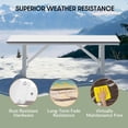 thumbnail image 3 of WestinTrends Cape May 90" HDPE Rectangle Outdoor Patio Dining Table With Umbrella Hole and Metal Frame, Dark Brown, 3 of 15