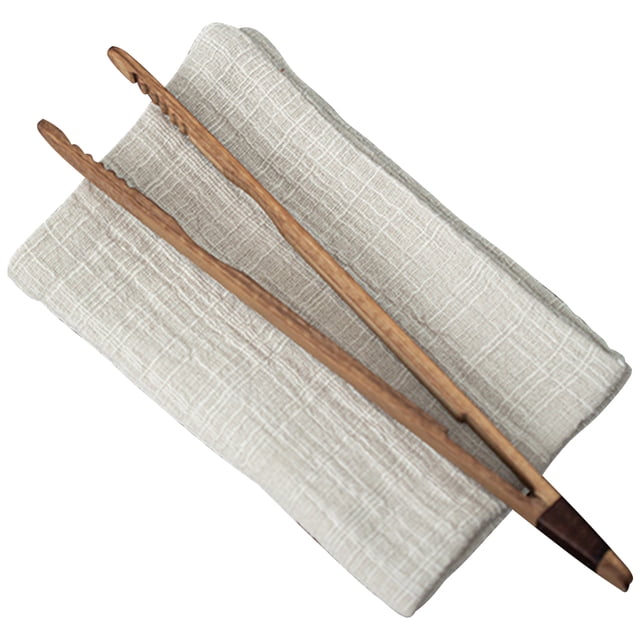 Miangastore Chinese Tea Utensils Linen Plastic 1 Set 10.61X7.07X0.12in