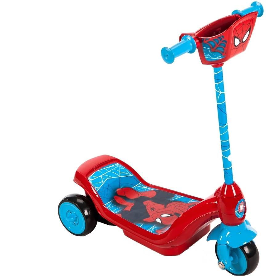 Huffy marvel Comic Spiderman Spider Web foldable Blue Red scooter Non Slip Deck 