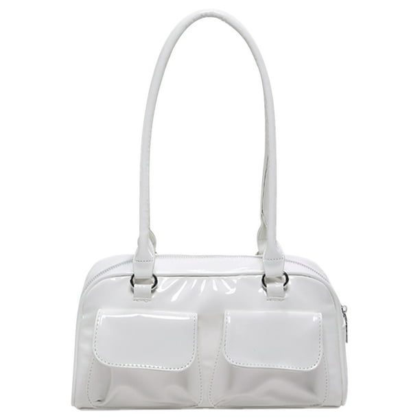 Bolso Mano Hombro Brillante Imitación Charol para Mujer