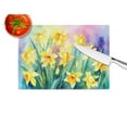 thumbnail image 2 of Daffodils in Watercolor Glass Cutting Board Large 12 in x 15 in, 2 of 5