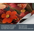 thumbnail image 5 of Large Custom Boho Floral Mural - Mushrooms Flower Wall Paintings, Cartoon Kids 3D Wall Mural For Living Room Bedroom, Floral Botanical Murals 79"W x 55"H (Not Peel and Stick), 5 of 6