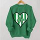 thumbnail image 2 of Suéteres de Manga Larga de Mujer con Cuello Redondo Impreso Suelto Casual para la Fiesta Del Día de San Patricio Y el Uso Diario, 2 of 6