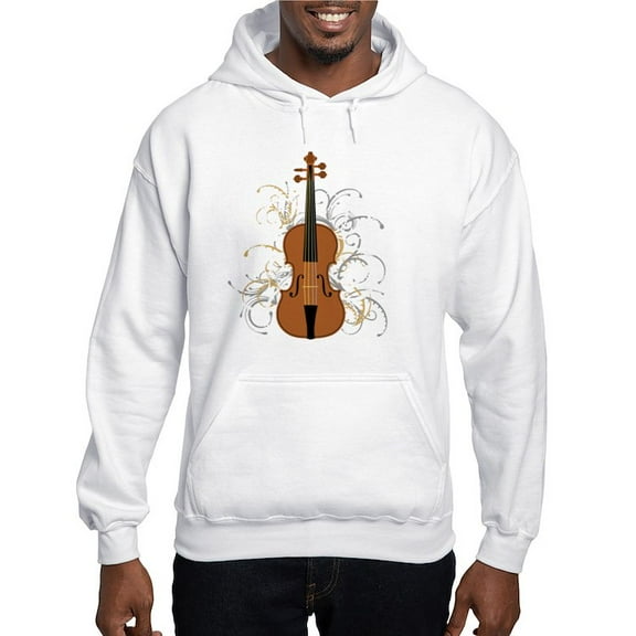 CafePress - Violin Swirls (For Dark Colours) Hooded Sweatshirt - Pullover Hoodie, Hooded Sweatshirt