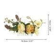 thumbnail image 2 of Unique Bargains 1 Pc Women's Durable Simulated Flowers Hair Clip Comb for Parties Yellow Polyester Fabric Iron, 2 of 4