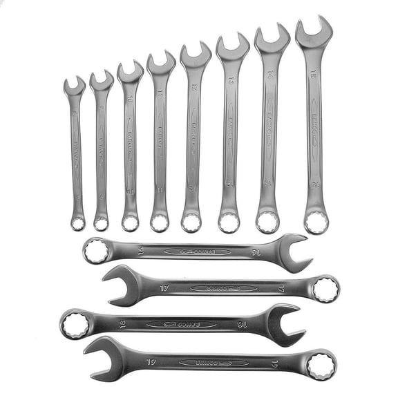 Bahco Flat Combination Wrench Set (Pack of 12)