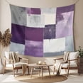 thumbnail image 2 of Rustic Purple Large Tapestry for Bedroom Wall Hanging Tapestry, Abstract Oil Painting Grunge Art Ombre Ceiling Backdrop Tapestries Poster Blanket Wall Decor for Teens Room Living Room Dorm 86" x 104", 2 of 8