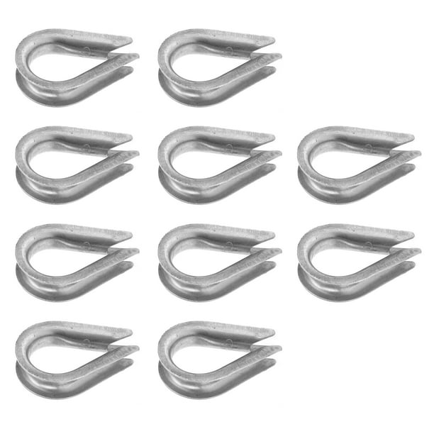 Wire Rope Clamp,10pcs Stainless Steel Wire Stainless Steel Thimble