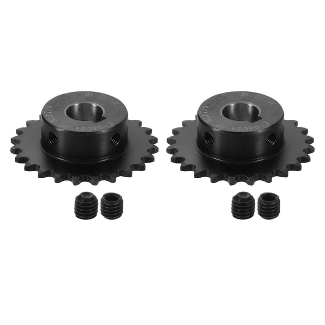 2Pack #25 Chain Roller Sprocket 12.7mm Bore 1/4" Pitch 24 Tooth Keyway 5 x 2.3mm
