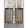 thumbnail image 5 of Boho Floral 2 Panel Kitchen Curtains for Windows, Vintage Flowers Abstract Art Ethic Tribe Bathroom Privacy Curtain, Home Décor Window Treatment for Bedroom/Living Room 55"x45", 5 of 6