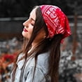 thumbnail image 2 of Floral Elastic Hair Scarf Headband - 3 PCS Double-Layer Print Floral Hair Scarves - A, 2 of 8