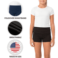 thumbnail image 5 of Sweet Hearts 3-Pack Girls Shorts- Foldover Biker Shorts for Girls High Waisted Black Shorts Casual Tween Summer Girls Clothes Made in USA, 5 of 7