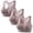Brown, variant on Women's 3 Pack Solid Color Sports Bra Front Zipper Back Gathered High Elasticity Casual Daily Wear