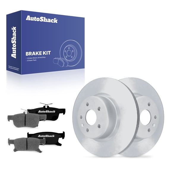 AutoShack Rear Brake Rotors & Ceramic Pads for Buick, Envision 2019-2020, AWD FWD L4 2.0L 2.5L - Coated - ArmorStop - 12.4" (315 mm), 5-Lug