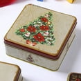 thumbnail image 6 of Lilixerw Christmas Tin Box with Sealed Lid,Reusable Holiday Storage Box for Candy,Cookies,Party Favors,6.81in Vintage Metal Xmas Organizer Box, 6 of 6