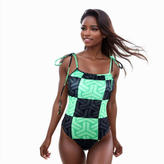 Polemaetus Womens Anime One Piece Swimsuit Kawaii Style Bathing Suit Cartoon Swimwear