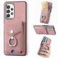 thumbnail image 1 of For Samsung Galaxy A23 Electroplating Skin-feel Leather Ring Card Wallet Phone Case(black), 1 of 5
