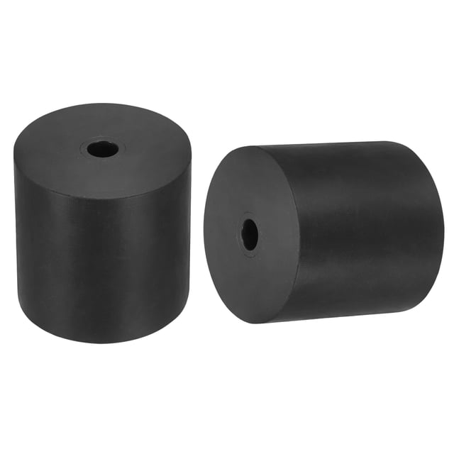 Uxcell 2 Pcs Entretoises en Caoutchouc, 1.97 Pouces OD x 0.31 Pouces ID Ronds Anti-Vibrations Ronds Isolation Ronds Bagues de Rondelle 1.97 Pouces Épaisseur Rondelles en Caoutchouc pour Appareils Ménagers Voitures Accessoires Bateau, Noir