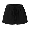 thumbnail image 5 of MuXiKeJi Clothes Women's Summer 2 Piece Outfits V-Shaped Lapel Tops and Drawstring Shorts Textured Lounge Vacation Sets with Pockets, 5 of 8