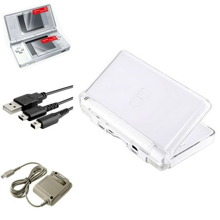Nintendo DS LiteCrystal Case + Charging Cable + Travel Charger + 2 LCD Protector