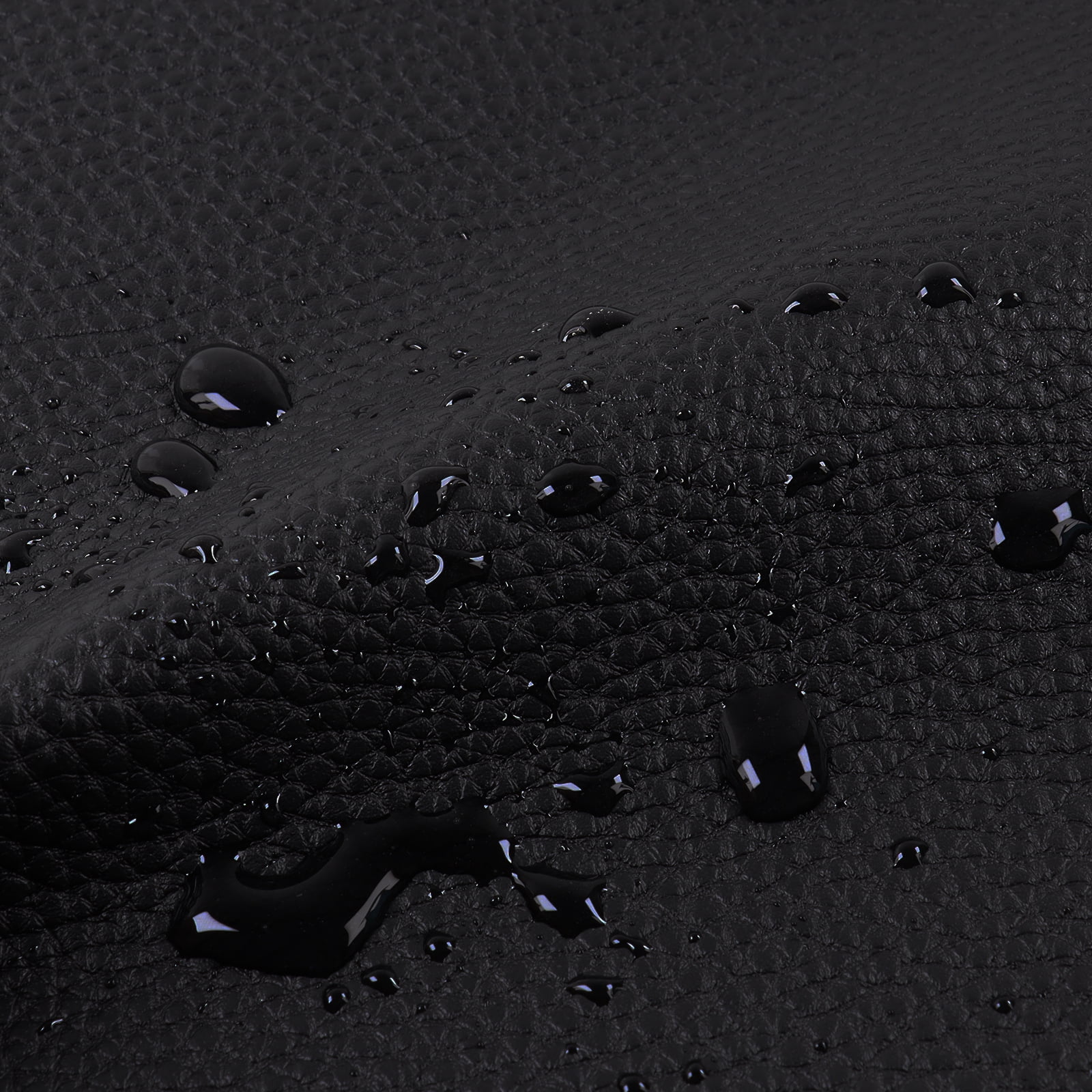 Faux Leather Fabric, Thick Durable Synthetic Upholstery Leather Vinyl for Crafts, DIY Sewing, Sofa Decorations Black 54in Width