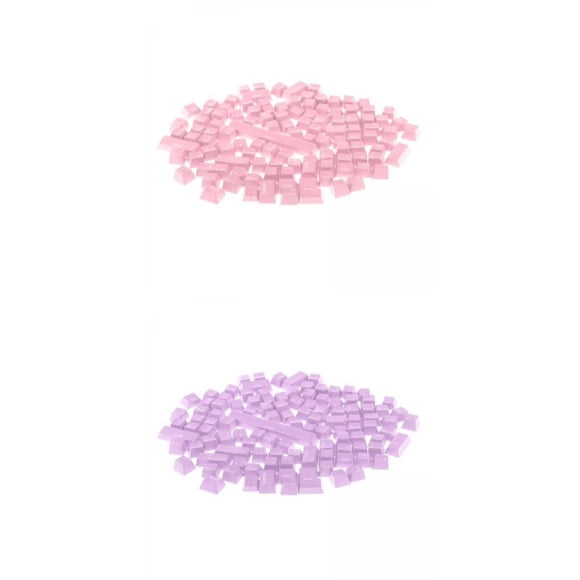 Teclas de Teclado shamjiam 108 Teclas ABS (púrpura + rosa)