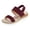 Wine, variant on Espadrilles Platform Sandals for Women Elatic Ankle Strap Memory Foam Insole Color Blocking Heels Comfortable Walking Shoes All Day Wear Purple Size 7.5