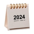 thumbnail image 4 of Calendario de escritorio 2024, cubiertas de calendario, calendario de encuadernación con doble alambre para planificar la organización del programador, 4 of 8