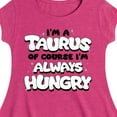 thumbnail image 3 of Instant Message - I'm A Taurus Always Hungry - Toddler & Youth Girls Fit & Flare Dress, 3 of 5
