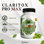 Claritox Pro Max Extra Strength Supplement for Mood Booster, Cognitive Support & Restore Energy Level (120 Capsules)
