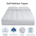 thumbnail image 2 of Extra Thick Mattress Topper(Queen Size),  Cooling Cotton Plush Down Alternative Fill Mattress Pad Cover 400TC ,Fits Mattress Upto 21'' DEEP Pocket, 2 of 12