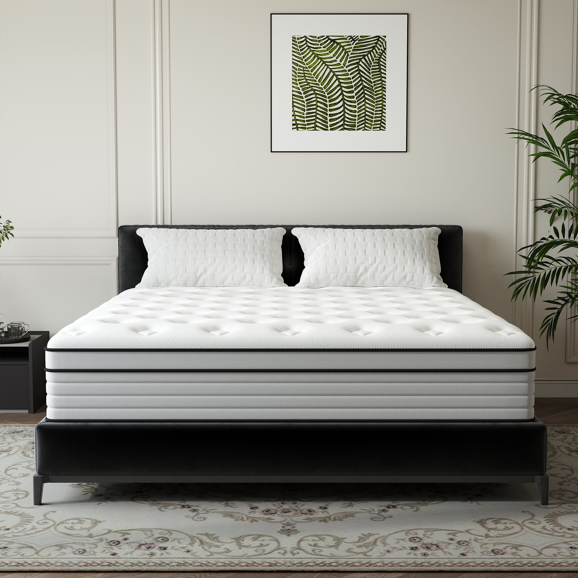 Yilicy 12 inch Full Hybrid Mattress, Gel Memory Foam Mattress in a Box, Pressure Relief