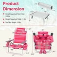 thumbnail image 3 of Gymax 2PCS Folding Backpack Beach Chair Table Set 5-Position Outdoor Reclining Chair Hot Pink, 3 of 6