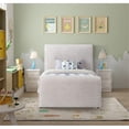 thumbnail image 4 of Meridian Furniture Stylus Cream Boucle Fabric Twin Bed, 4 of 10