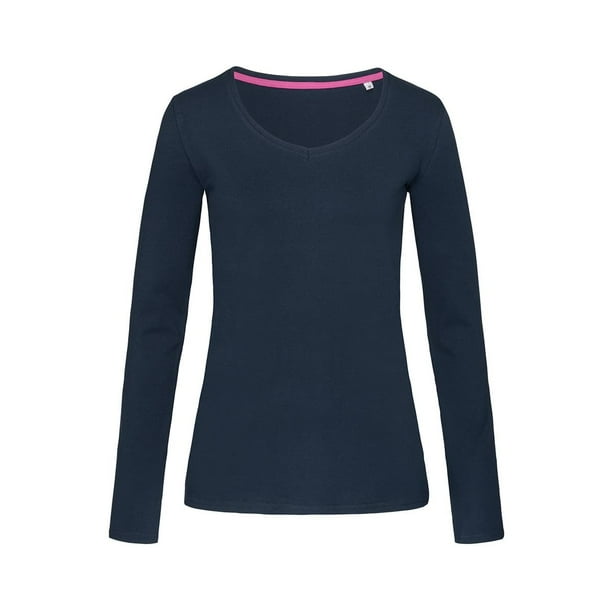Stedman - Camiseta de manga larga modelo Claire para mujer (Azul Marina)