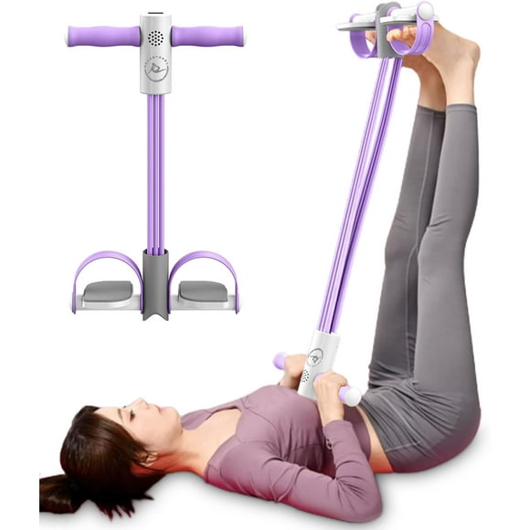 Yazoeia Bande de Résistance Multifonction pour Tirette de Pédale, Bande de Résistance Élastique pour Pédale de Yoga avec Corde de Traction, Équipement d'Exercice pour Exercices Assis à la Maison, pour Étirement de l'Abdomen/taille/bras/jambe Amincissant