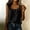 *Black, variant on ClodeEU Women's Cute Square Neck Ruffle Trim Tank Top, Casual Sleeveless Blouse Army Green,Women's Plus L