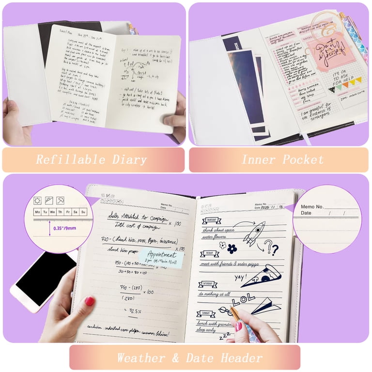 CTCMSP Vintage Lock Journal, A5 Purple Leather Diary photo 3