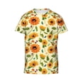thumbnail image 4 of Wukai Sunflowers And Butterflies Youth Unisex Short Sleeve T-Shirt for Boys, Girls, Teens, and Kids-Small, 4 of 7