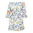 thumbnail image 4 of TIANEK Summer Dresses Off-the-Shoulder Off-the-Shoulder Floral Mini Sun Dress Puff Sleeve Short Women's Dresses, 4 of 4