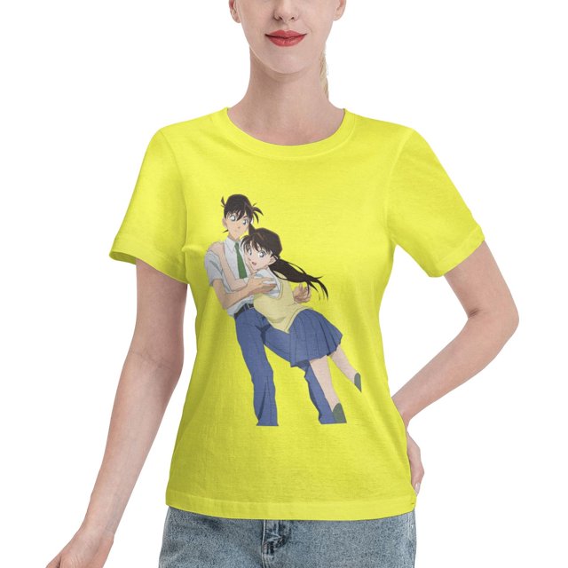 Women's Basic Short Sleeve T-Shirt Conan and Xiaolan