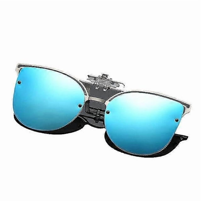 Clip On Sunglasses - Polarized Clip On Flip Up Sunglasses that fit over glasses eyewear with UV protection Clip-on sunglasses