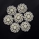 thumbnail image 2 of Paquete de 10 botones de flores de perlas de imitación de diamantes de imitación, broches de botón de cristal plateado a la moda para hacer joyas, ropa, manualidades DIY, 2 of 5