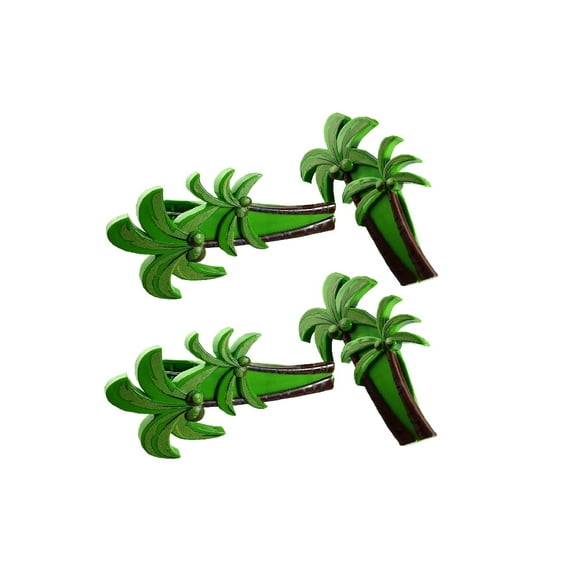 2 Set (4 Ct) Coconut Beach Towel Clips Jumbo Size for Beach Chair, Cruise Beach Patio, Pool Accessories for Chairs, Household Clip, Baby Stroller